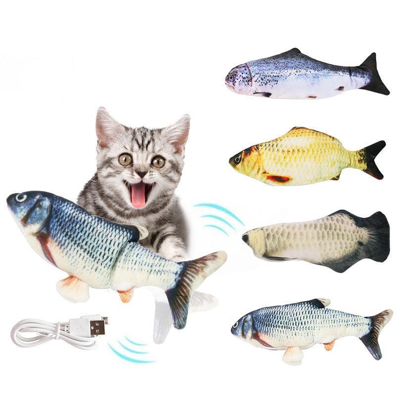 Interaktiver Zappel Fisch Hundespielzeug