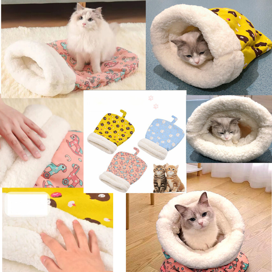 Gemütliches Katzen Schlafsack Kuschelbett
