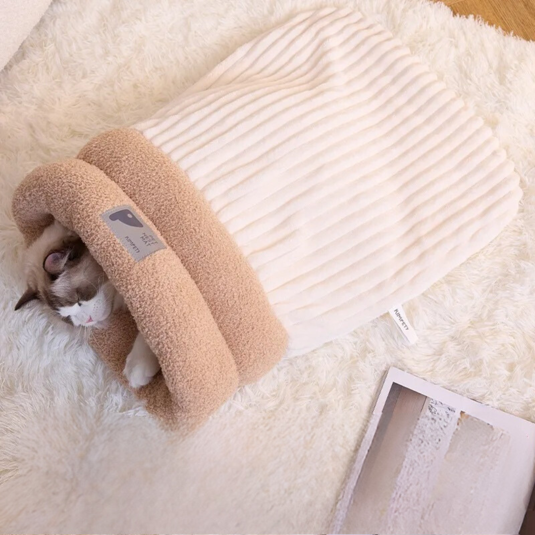 Bequemes Katzen Schlafsack Bett