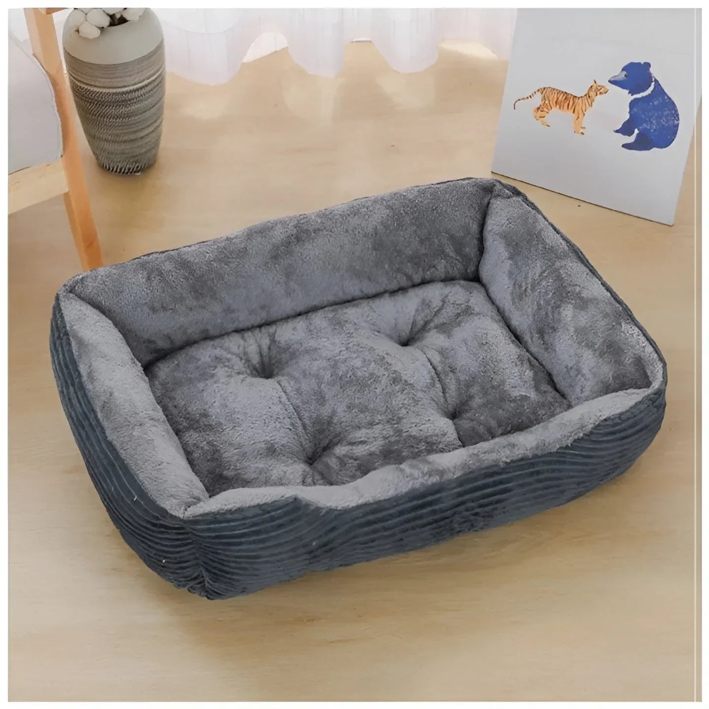 KuschelNest Orthobed – Orthopädisches Plüsch-Haustierbett