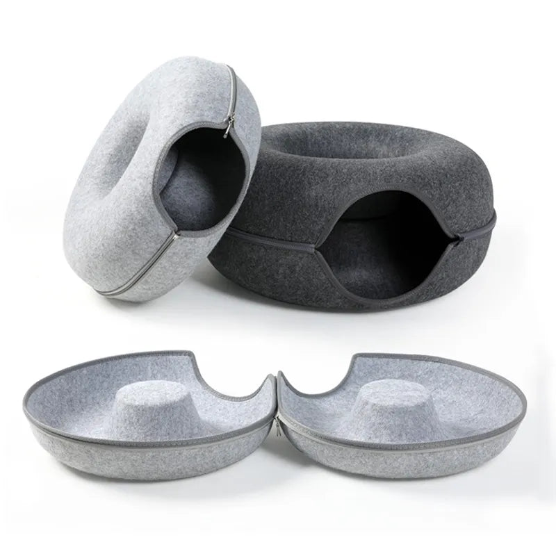 2-in-1 Donut Katzenbett und Höhle