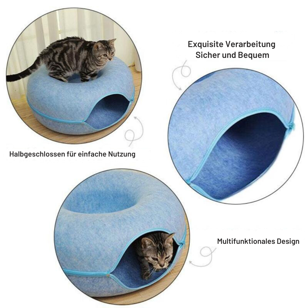 2-in-1 Donut Katzenbett und Höhle