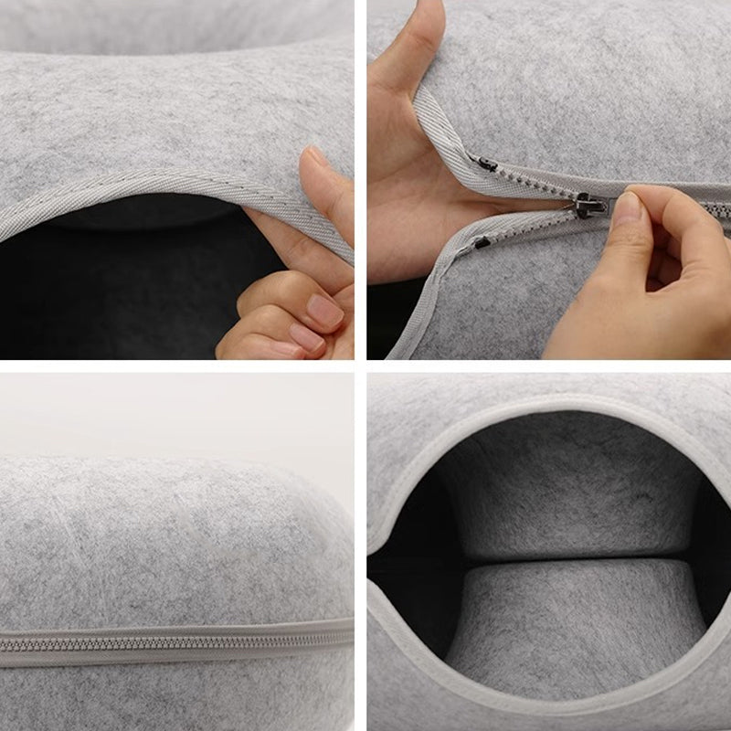 2-in-1 Donut Katzenbett und Höhle