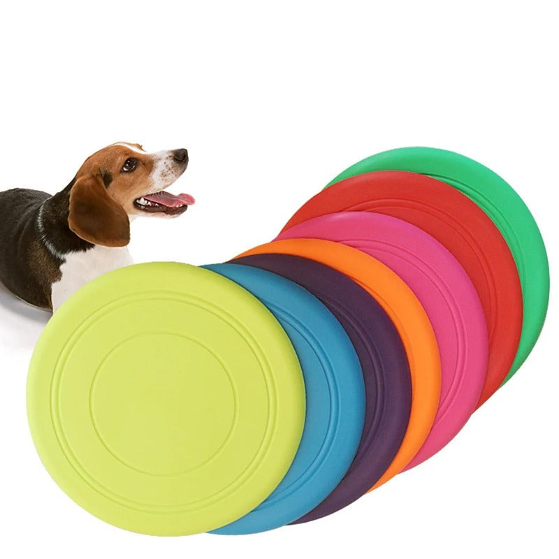 7 Farben Silikon Fliegende Untertasse Spaß Hund
