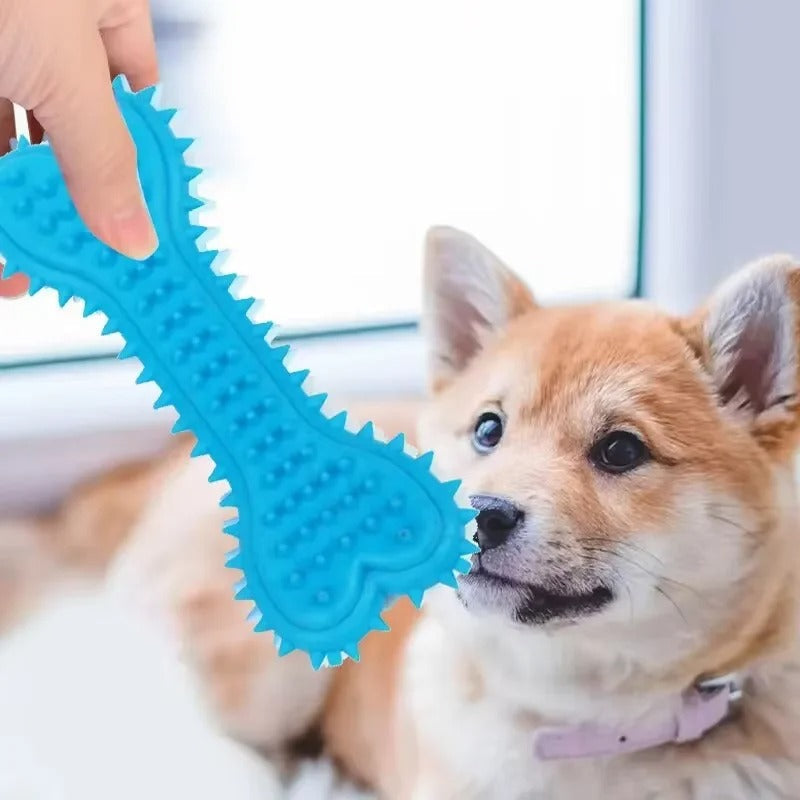 Weiches Gummi Bissfester Knochen Kauspielzeug für Hunde