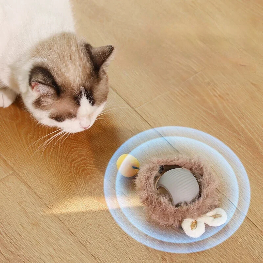 Interaktiver Spielball mit Fell für Katzen