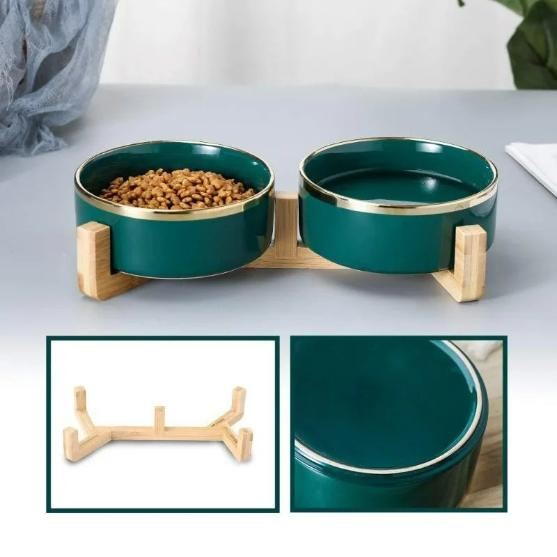 Edelholz Keramik Futternapf