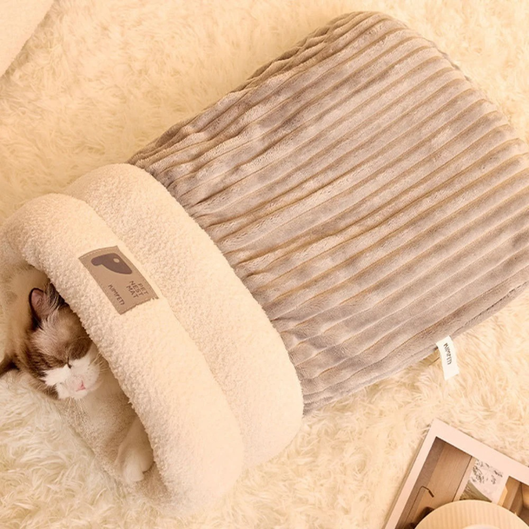Bequemes Katzen Schlafsack Bett