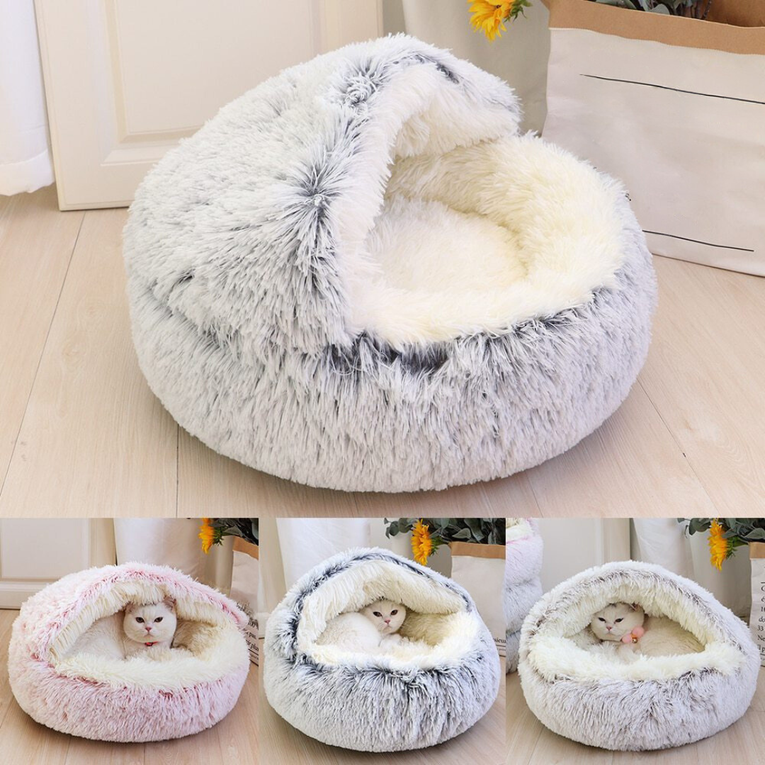 2-in-1 Katzen Kuschelhöhle