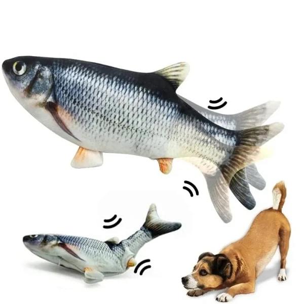 Interaktiver Zappel Fisch Hundespielzeug