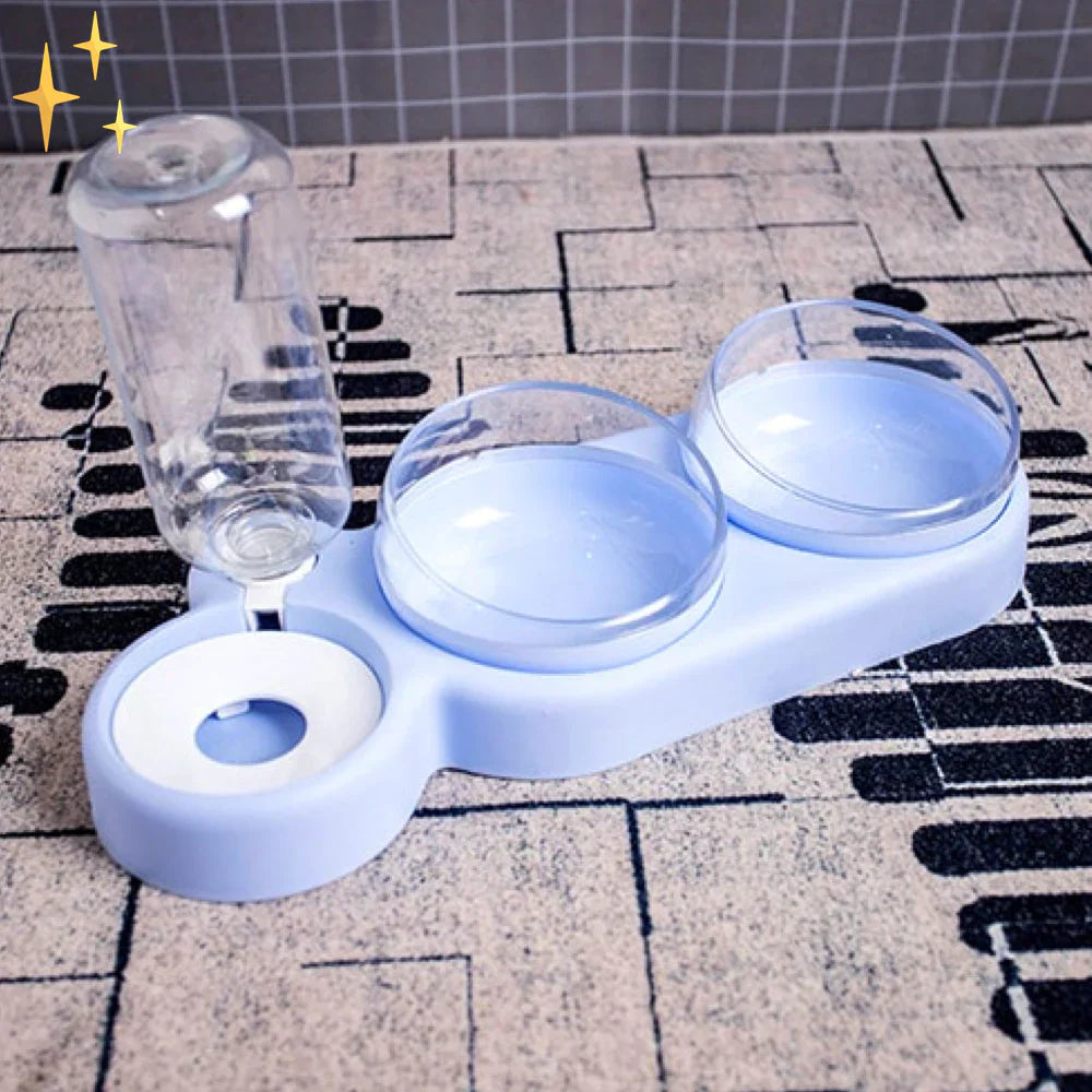 Doppelter Fressnapf mit automatischem Wasserspender – WasserBuddy