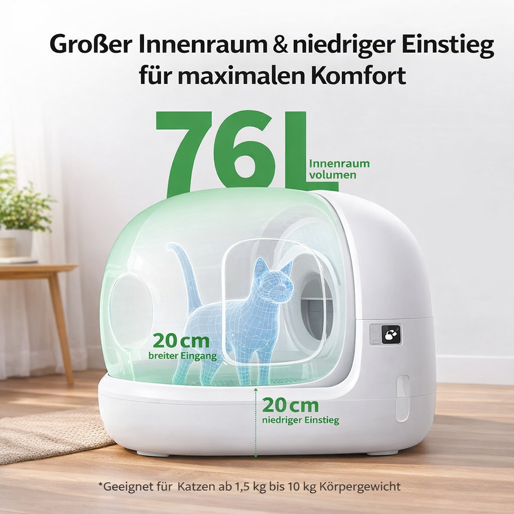 Nevoux - Selbstreinigende Katzentoilette