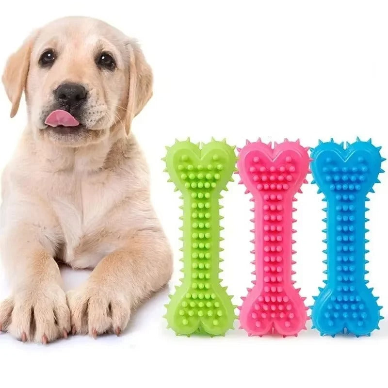 Weiches Gummi Bissfester Knochen Kauspielzeug für Hunde