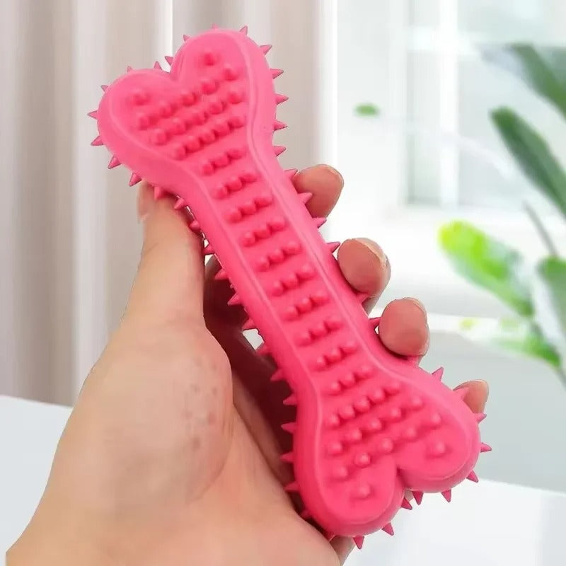 Weiches Gummi Bissfester Knochen Kauspielzeug für Hunde