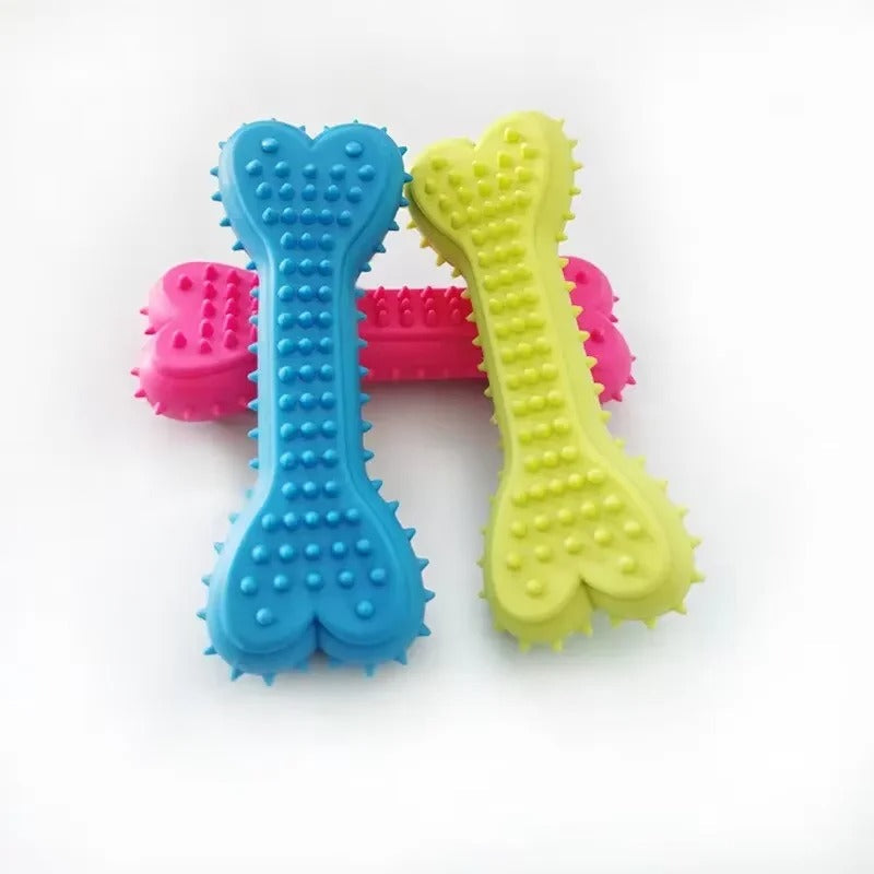 Weiches Gummi Bissfester Knochen Kauspielzeug für Hunde